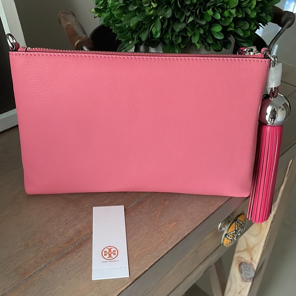 🎀TORY BURCH COLOR BLOCK LEATHER TASSEL CROSSBODY BAG NWT🎀 - Picture 7 of 12
